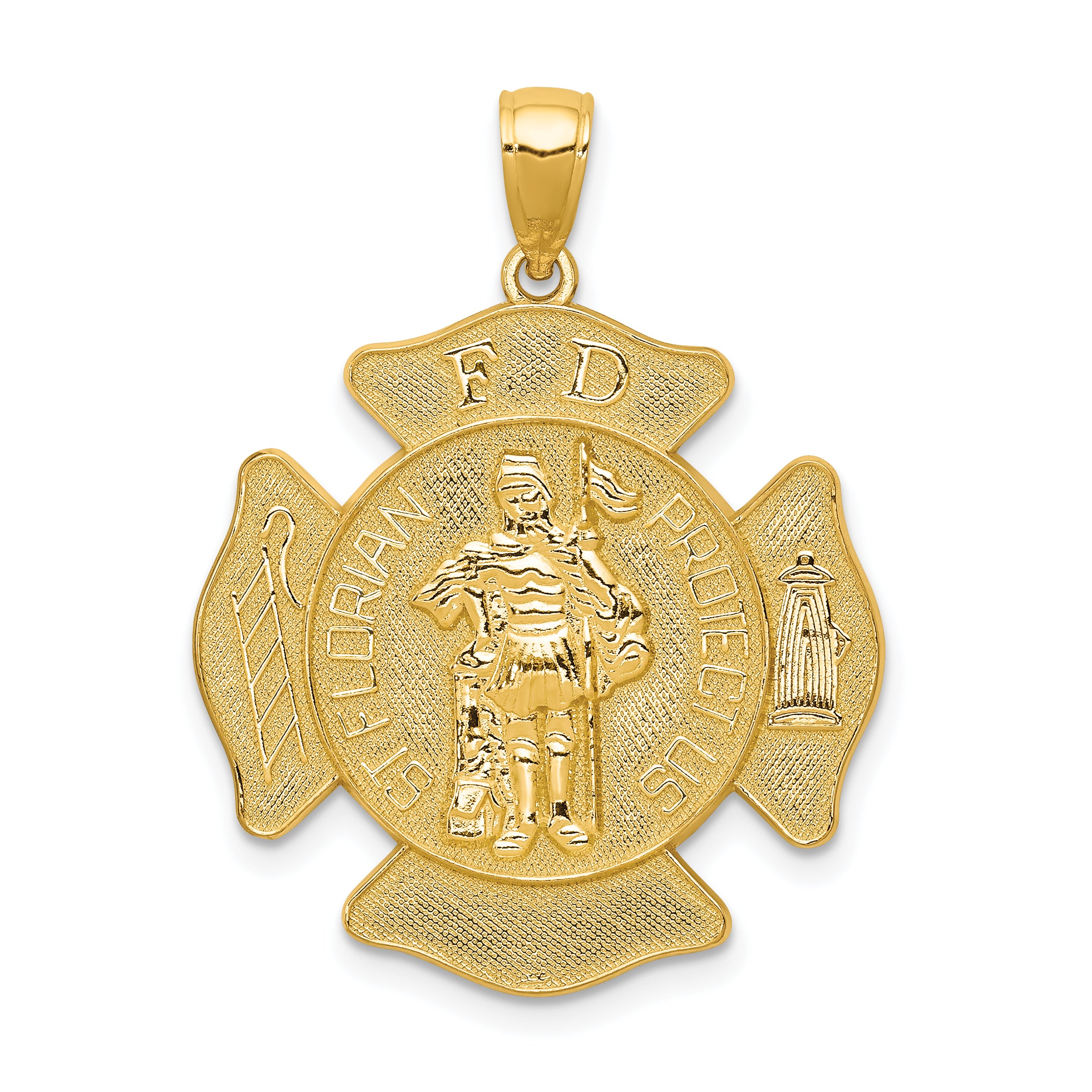 10k St. Florian Protect Us/Fire Dept. Pendant