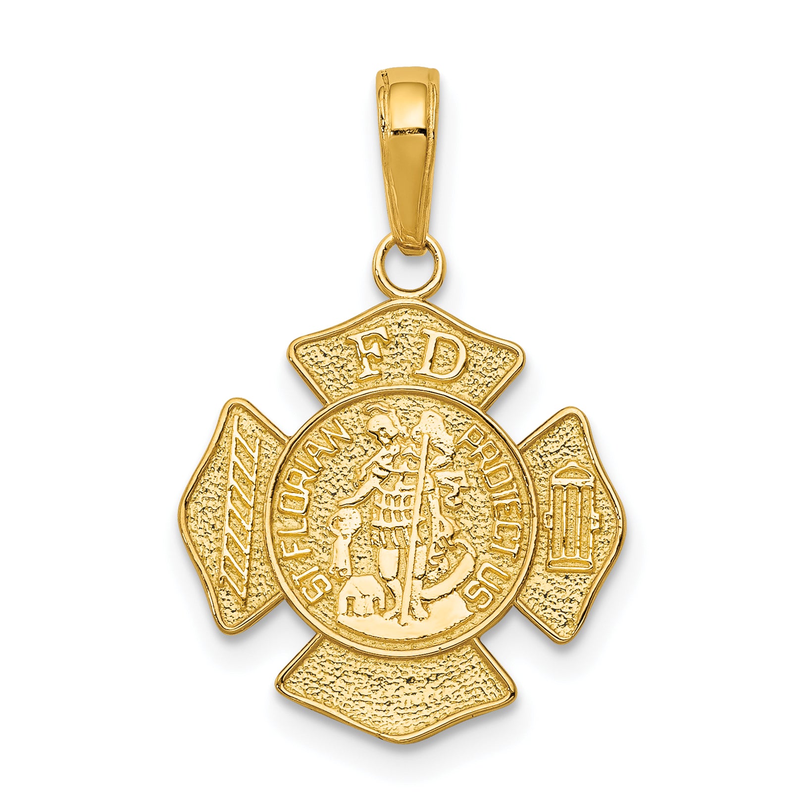 10k St. Florian Protect Us/Fire Dept. Pendant