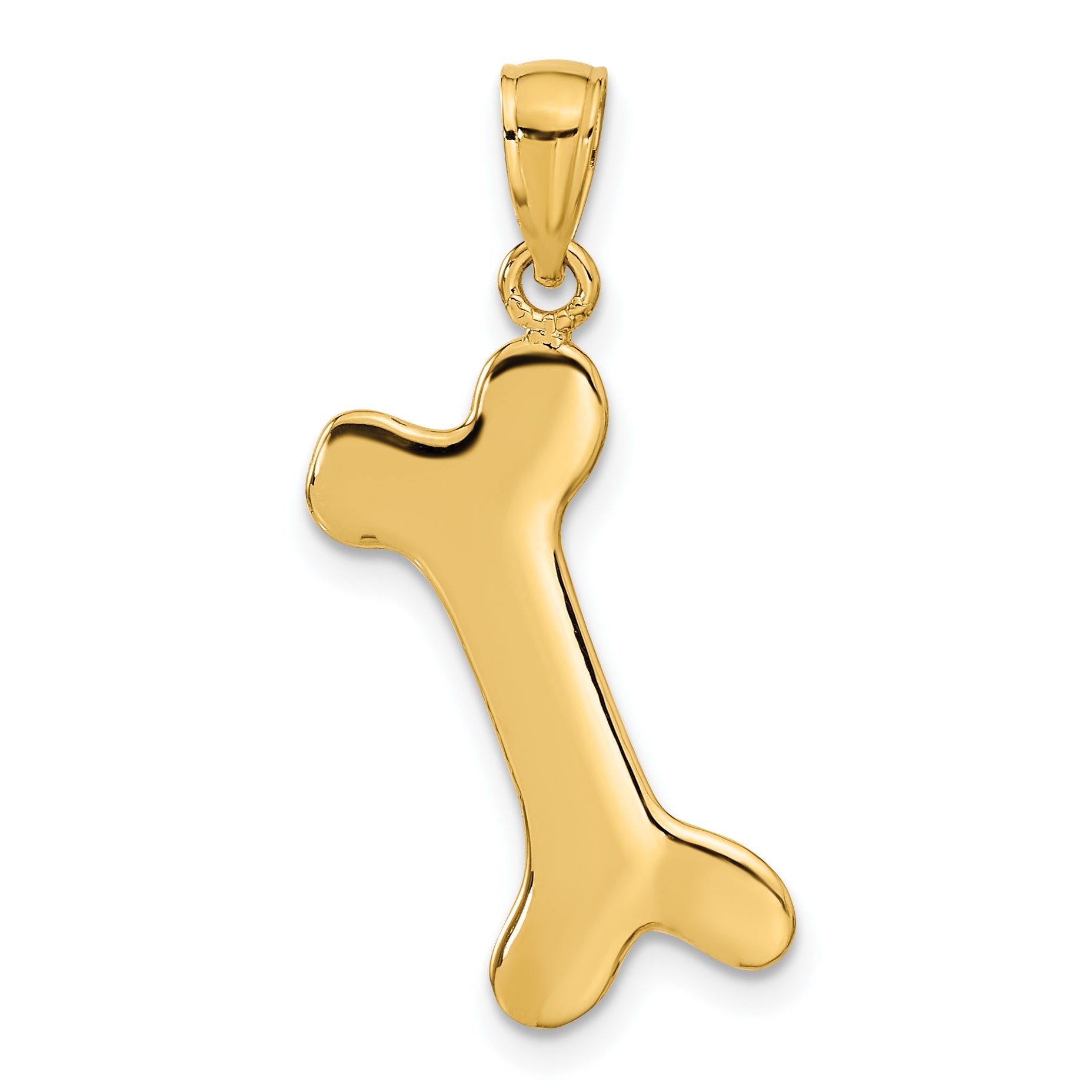 10k 3-D Dog Bone Pendant