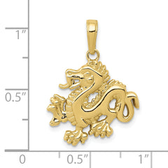 10k Dragon Pendant