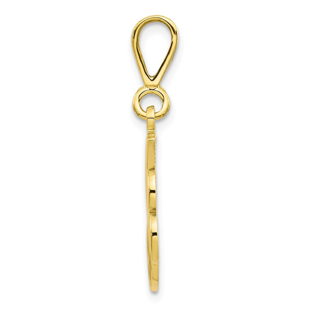 10K Gold Initial J Pendant in Yellow Gold Elegant and Timeless Design