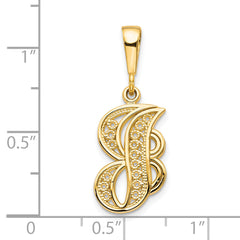 10k Initial J Pendant