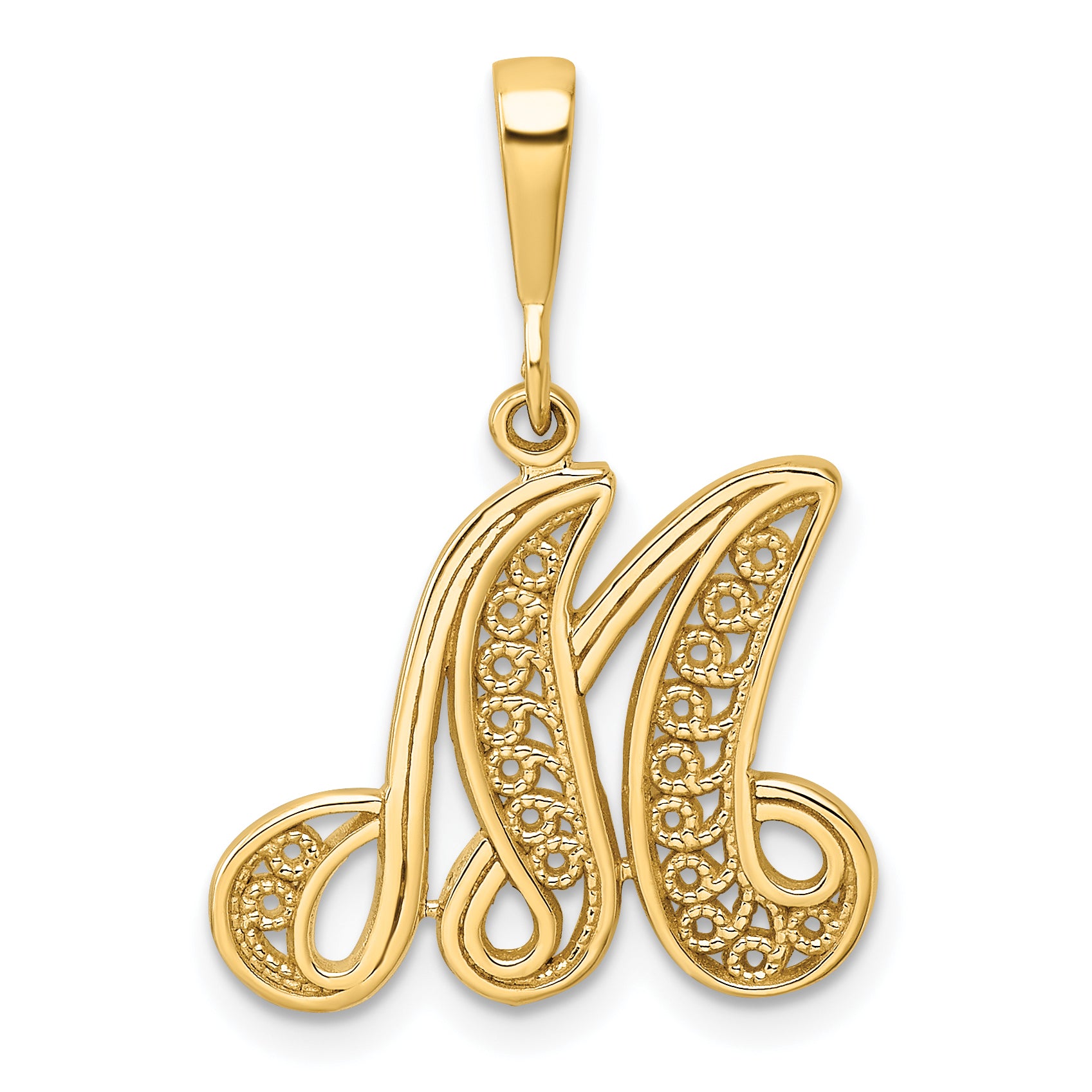 10k Initial M Pendant