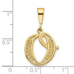 10k Initial O Pendant