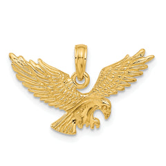 10k 3-D Eagle Charm