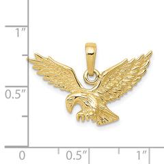 10k 3-D Eagle Charm