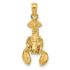 10k 3-D Moveable Lobster Pendant