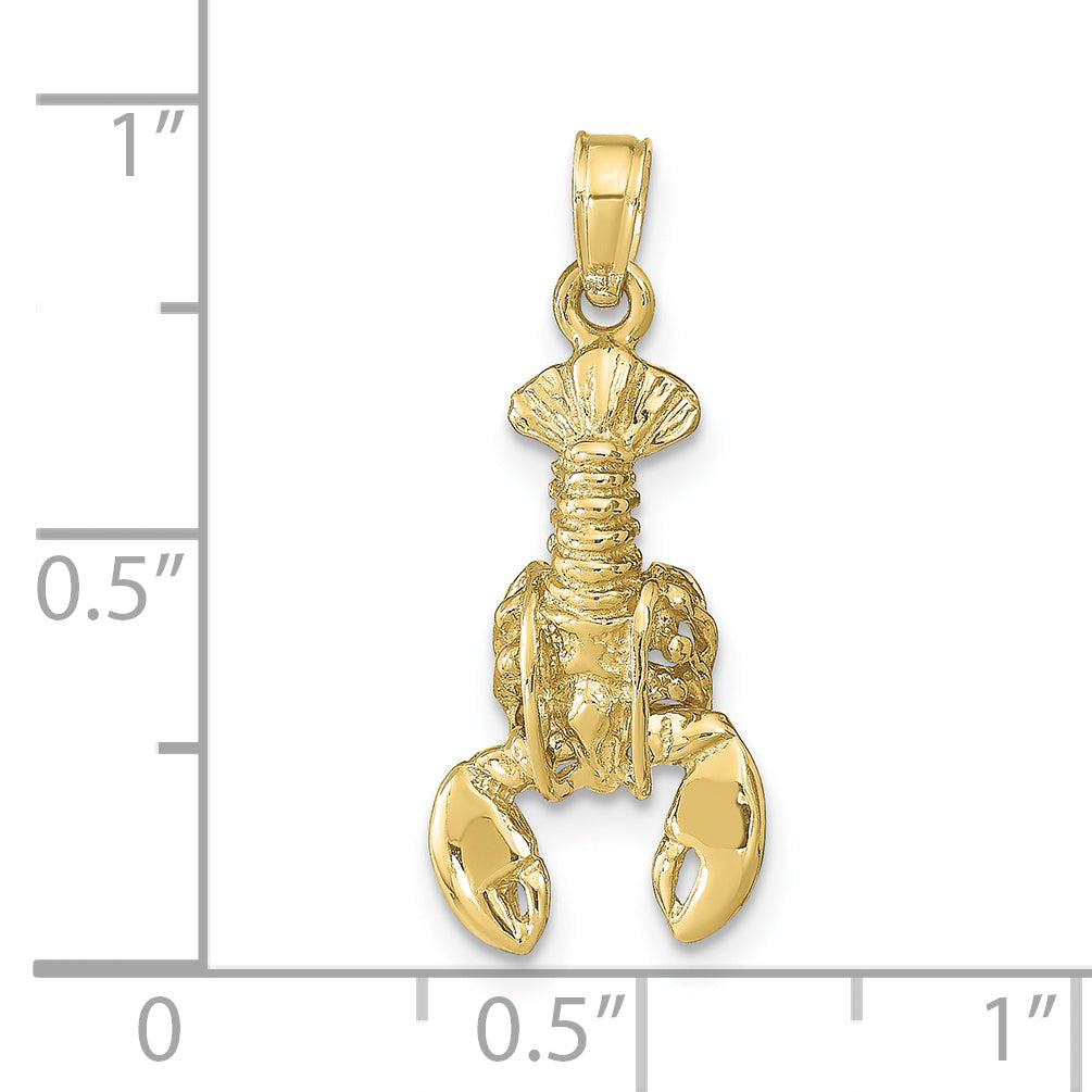 10k 3-D Moveable Lobster Pendant