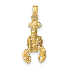 10k 3-D Moveable Lobster Pendant