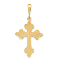 10k Fleur de Lis Cross Pendant