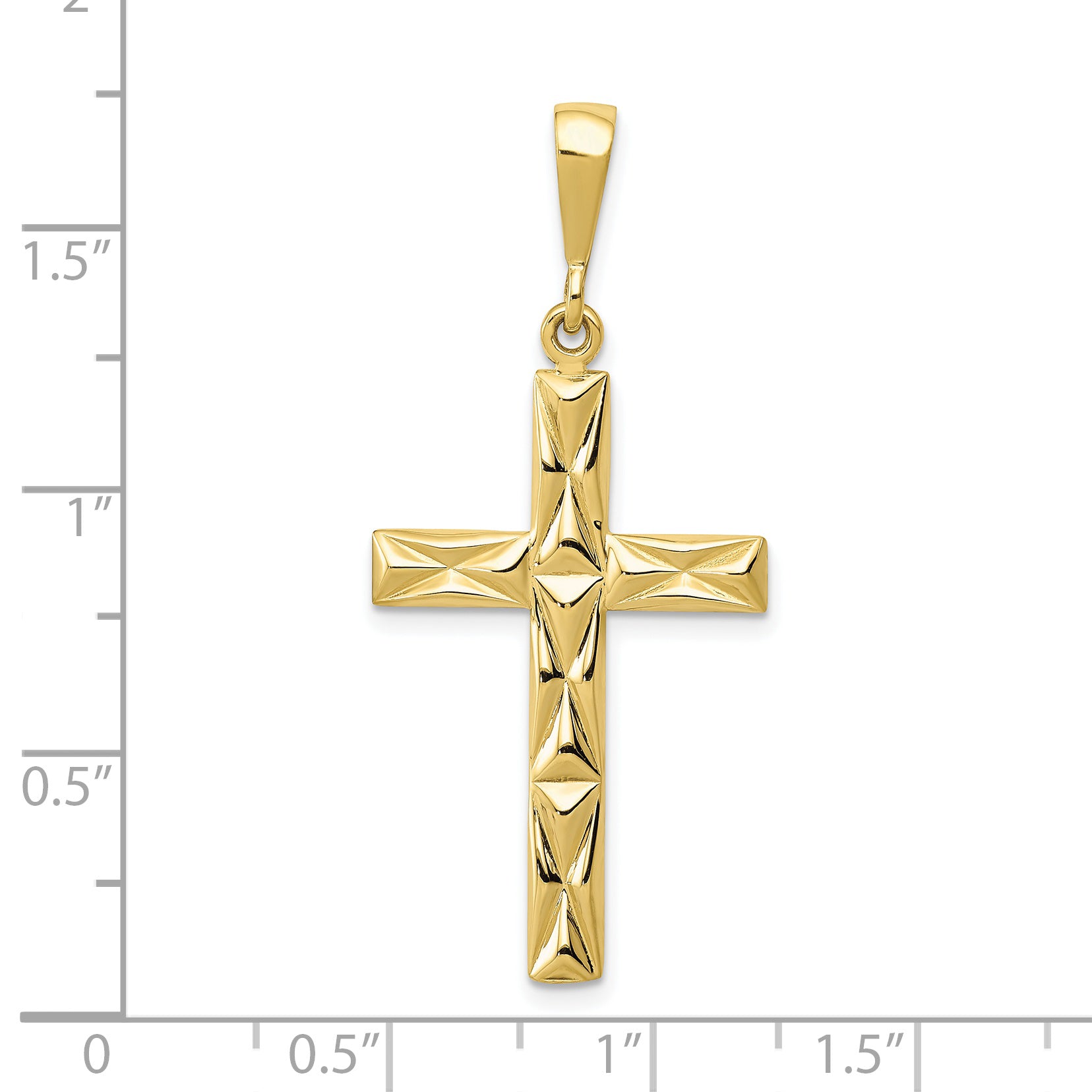 10k Reversible Latin Cross Pendant