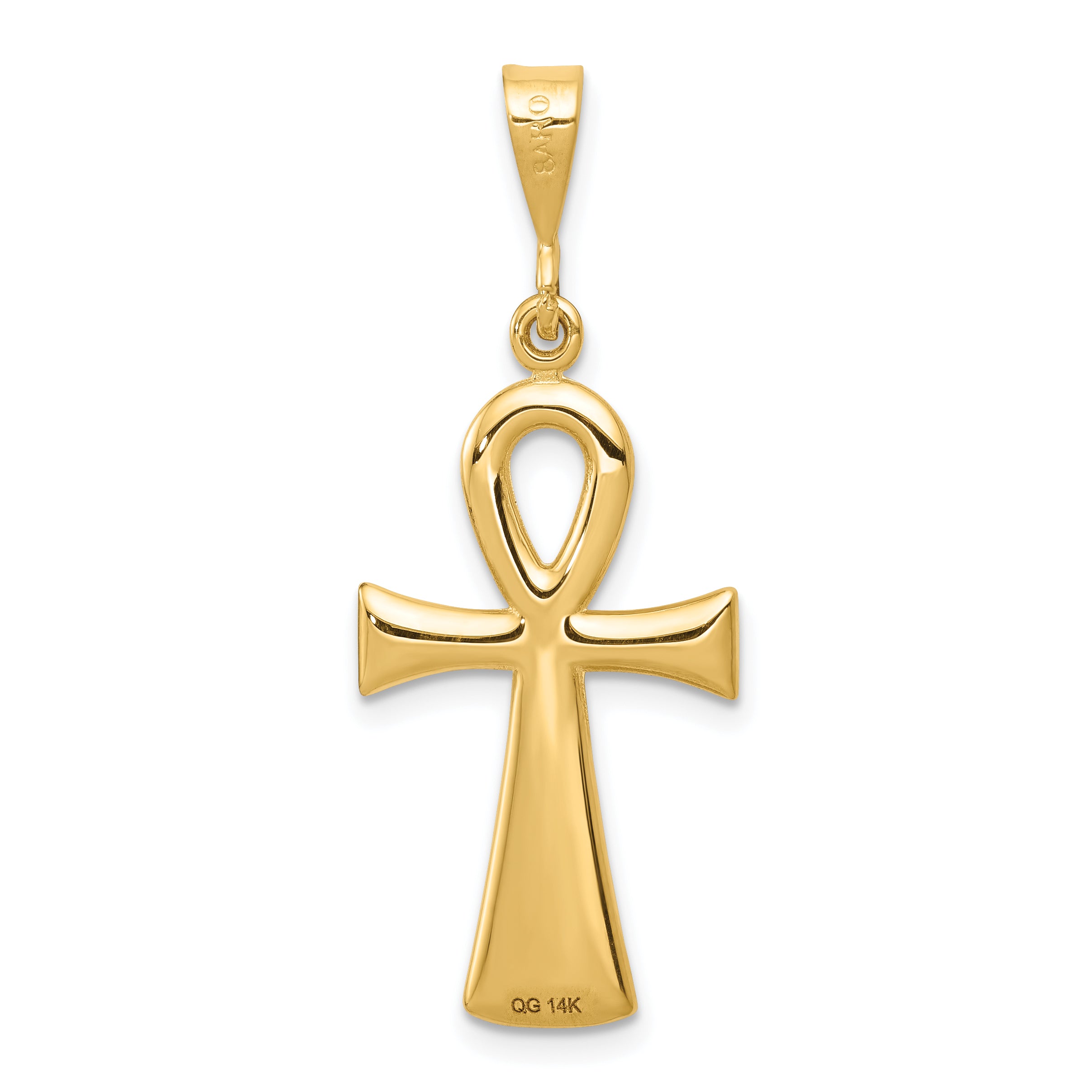 10k Egyptian Ankh Cross Pendant