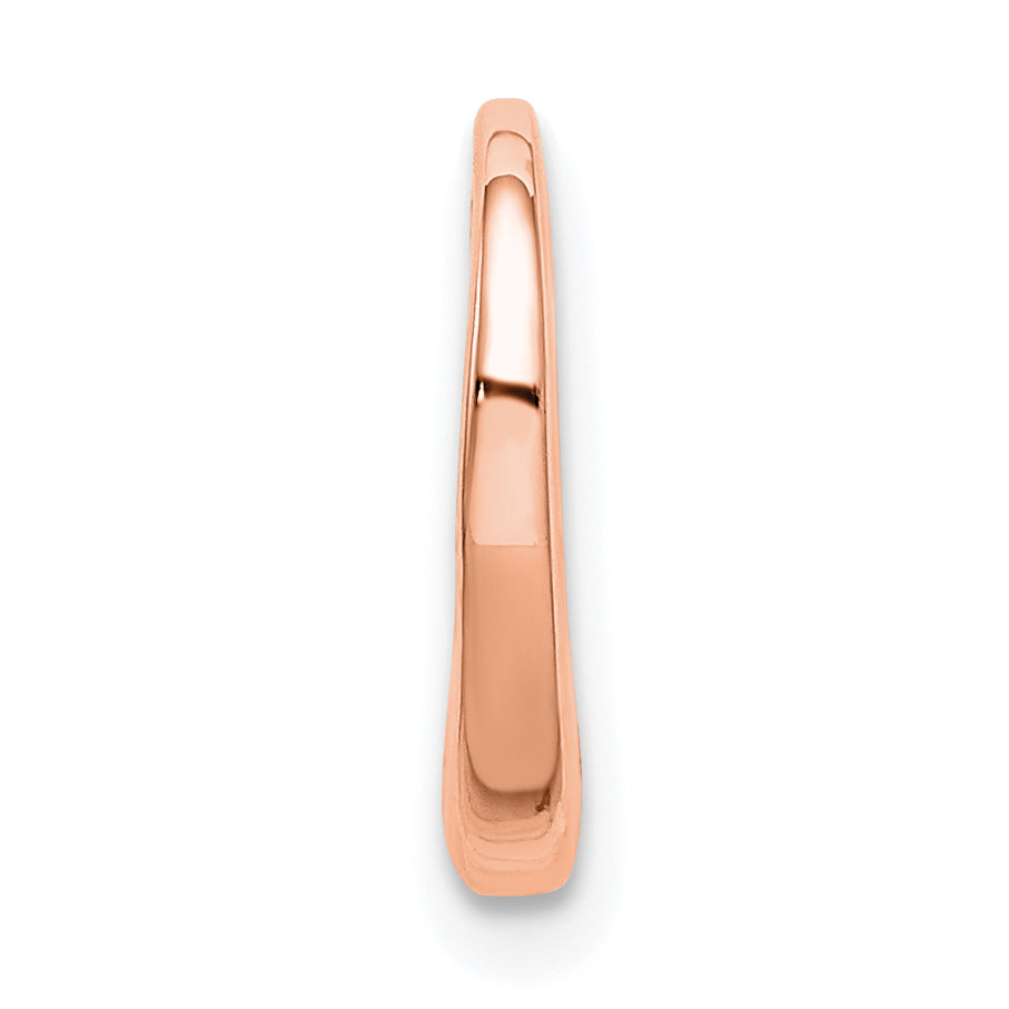 10K Rose Gold Polished Heart Chain Slide