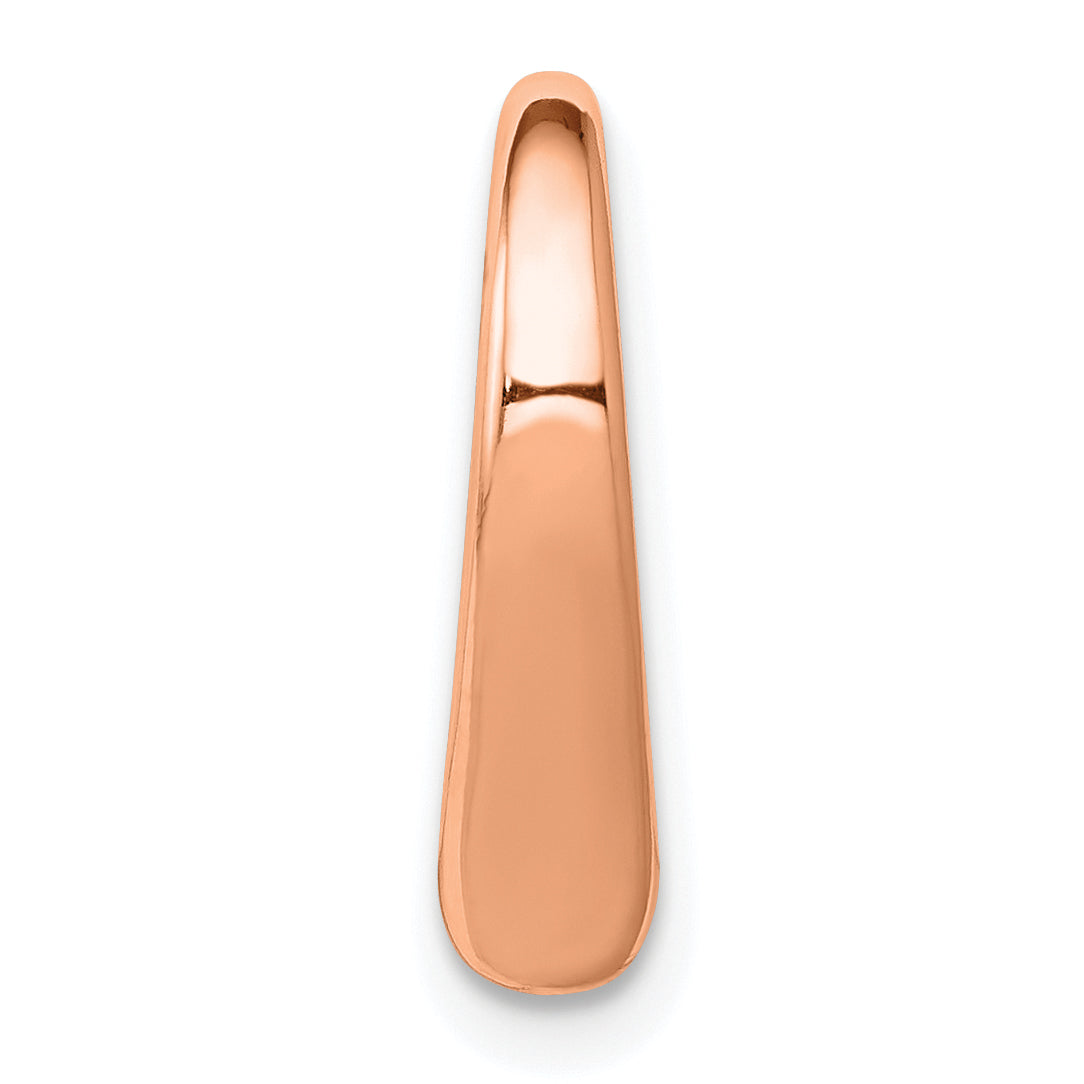 10K Rose Gold Polished Heart Chain Slide