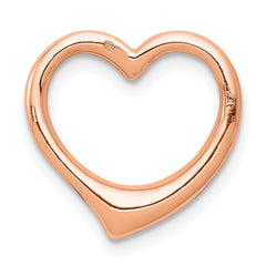 10K Rose Gold Polished Heart Chain Slide