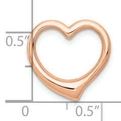 10K Rose Gold Polished Heart Chain Slide