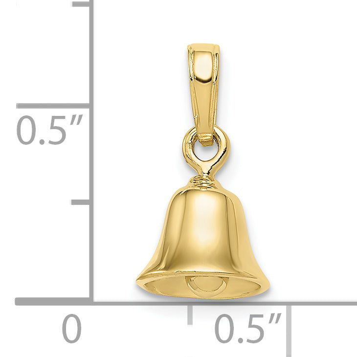 10K 3-D Moveable Bell Pendant