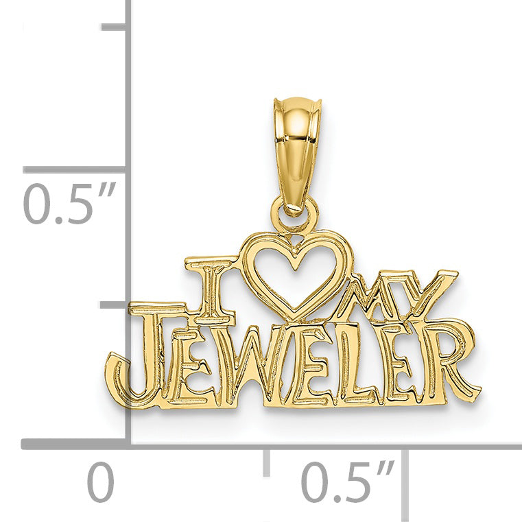 10k I HEART MY JEWELER Charm