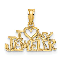 10k I HEART MY JEWELER Charm