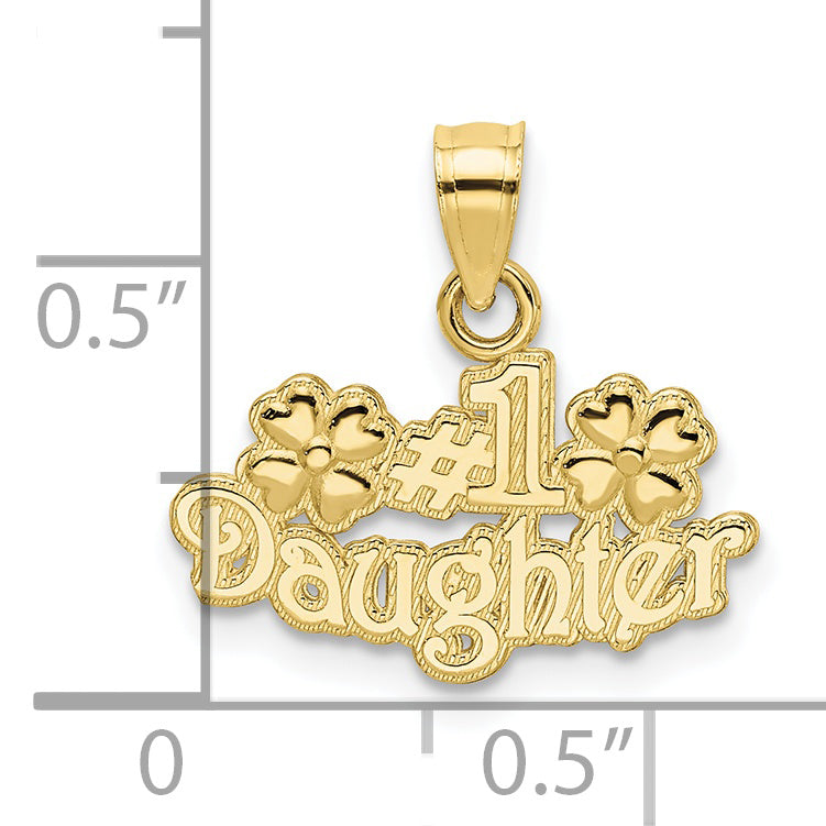 10k #1 DAUGHTER with Flowers Charm