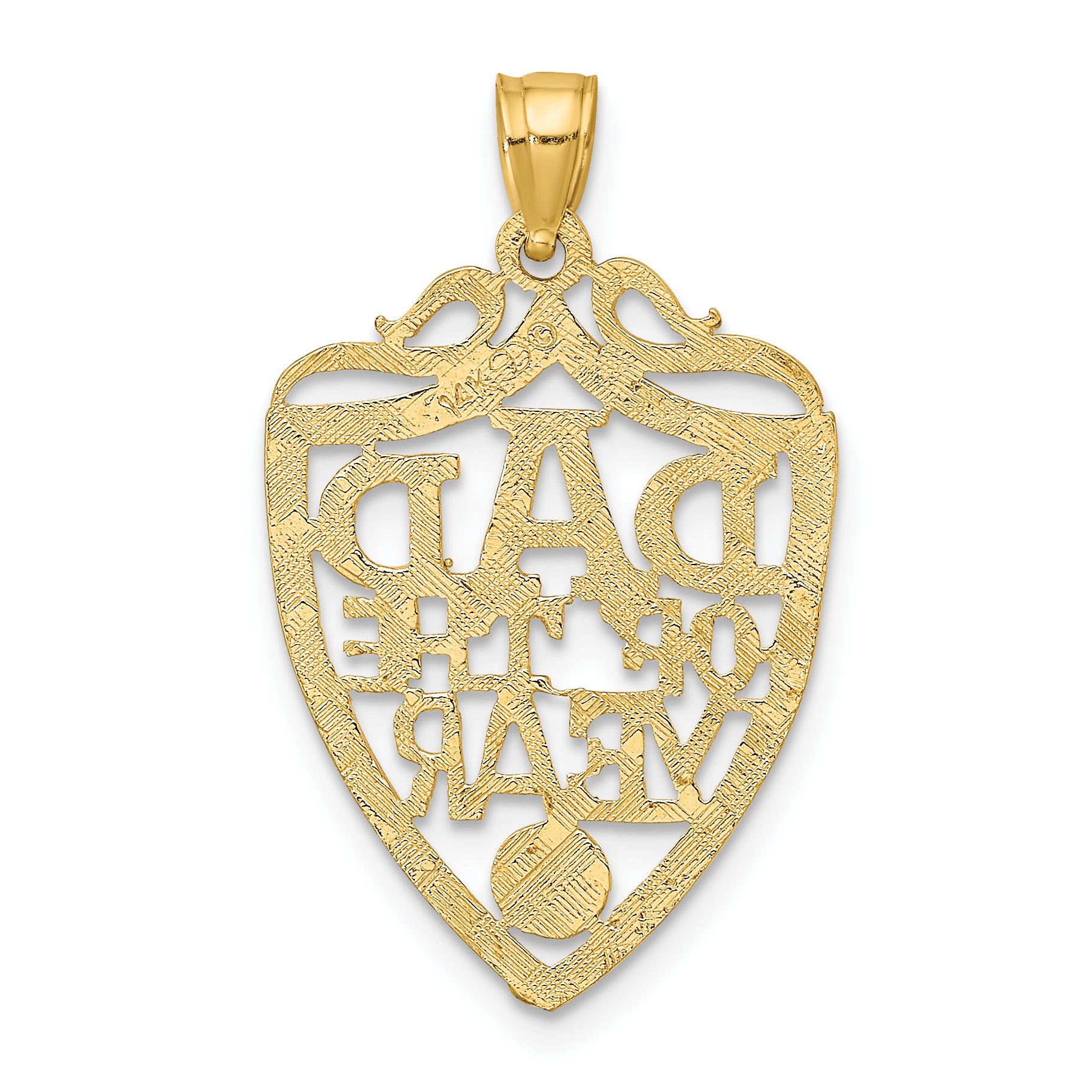 10K DAD OF THE YEAR Plaque Pendant