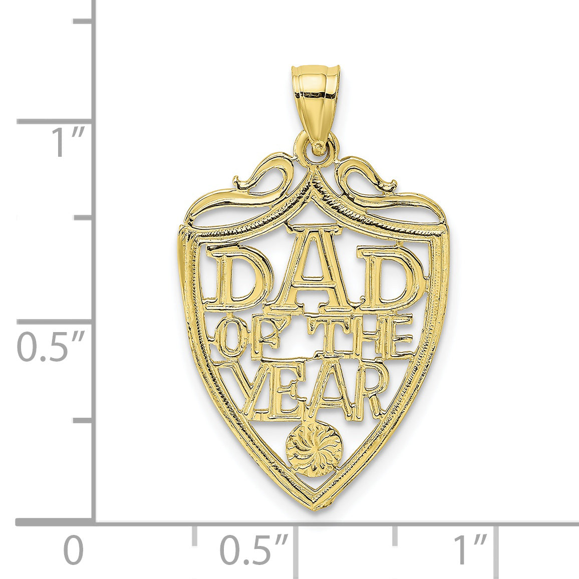 10K DAD OF THE YEAR Plaque Pendant