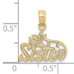 10k #1 Sister Pendant