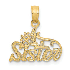 10k #1 Sister Pendant