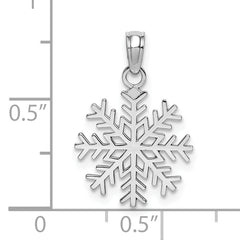 10k White Gold Snowflake Pendant