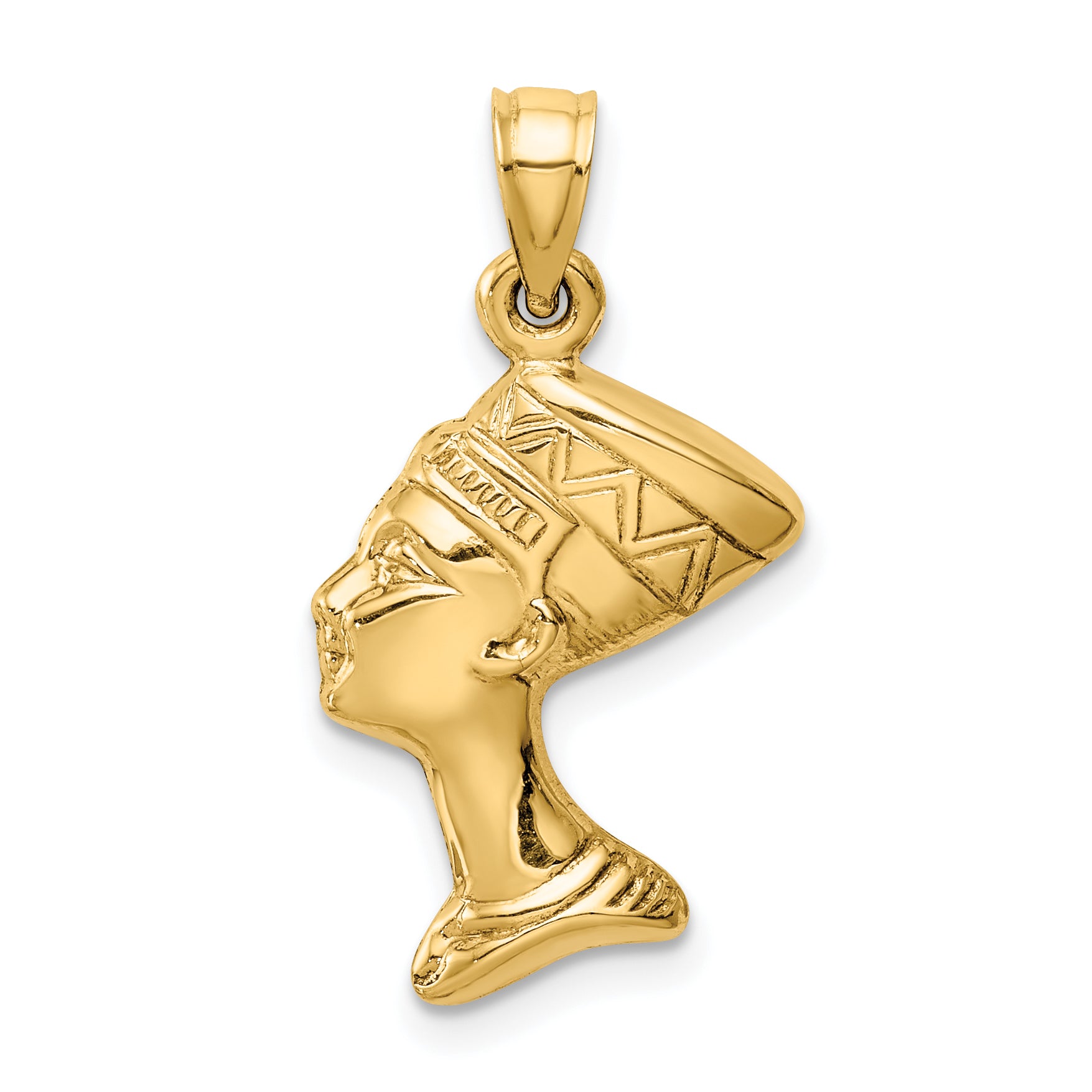 10k 3-D Nefertiti Pendant