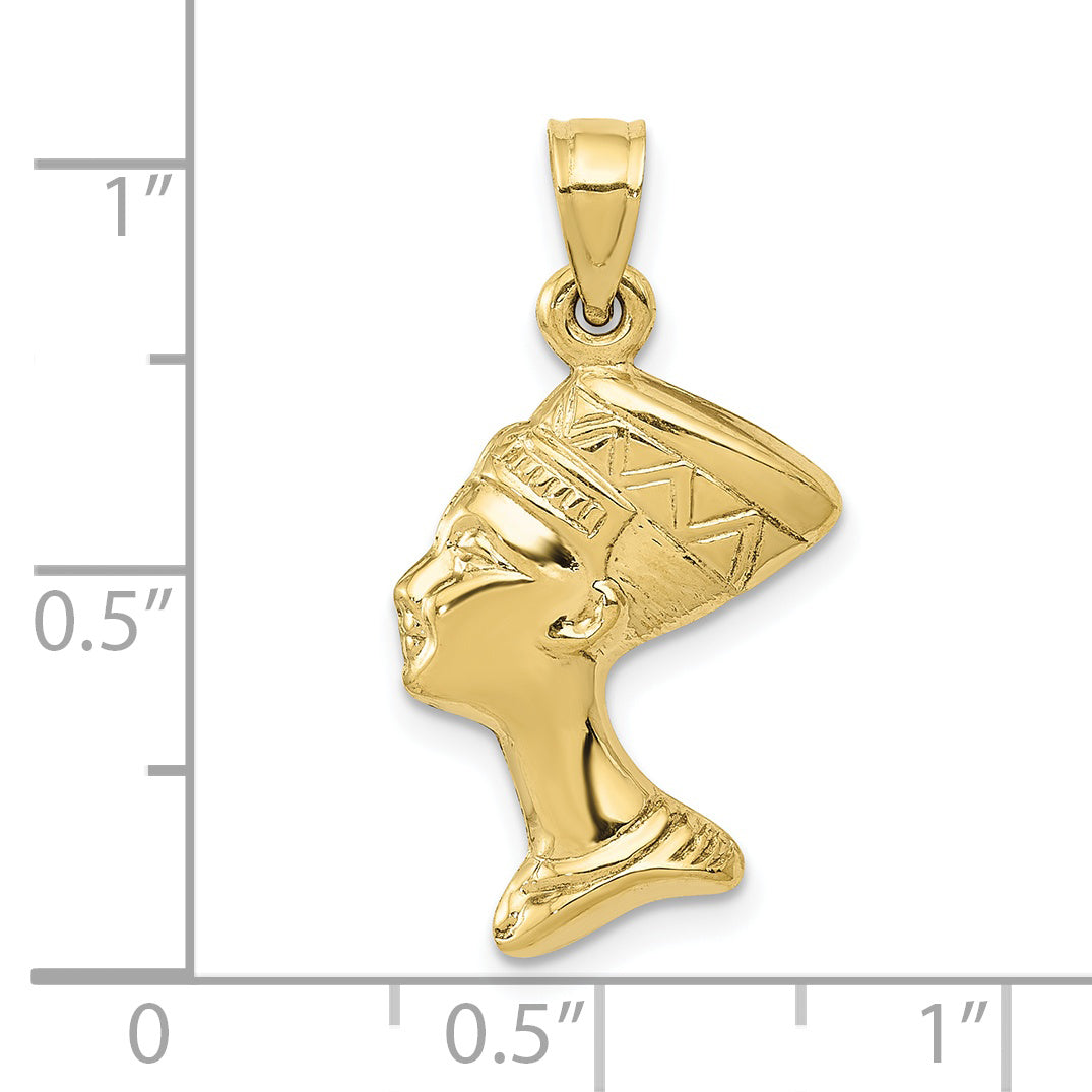 10k 3-D Nefertiti Pendant