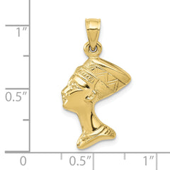 10k 3-D Nefertiti Pendant