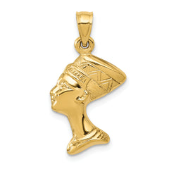 10k 3-D Nefertiti Pendant