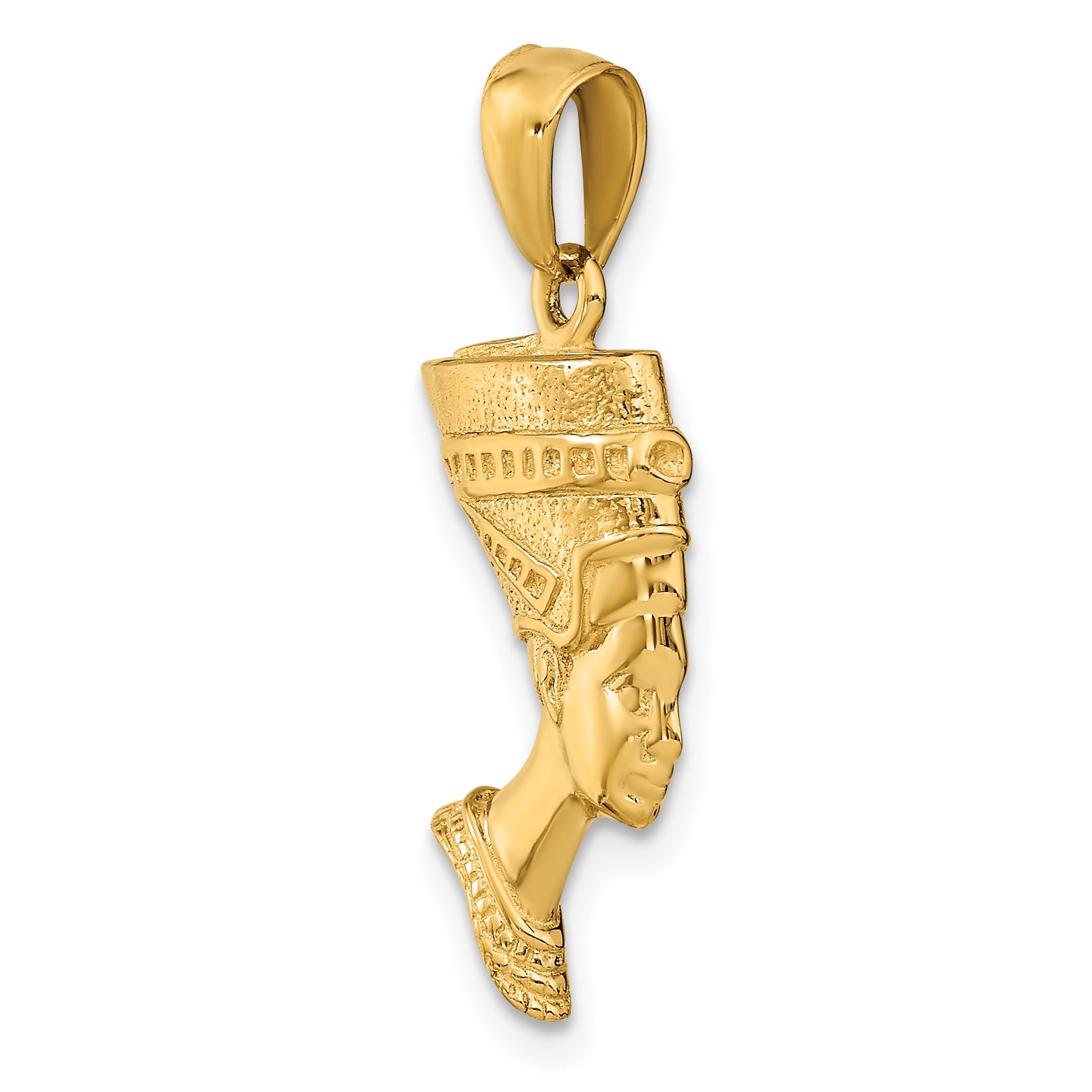 10k 3-D Nefertiti Pendant