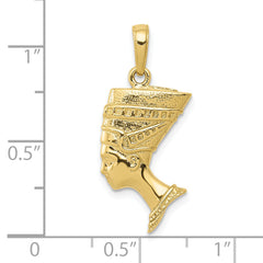 10k 3-D Nefertiti Pendant