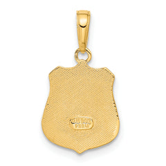 10k Police Badge Pendant