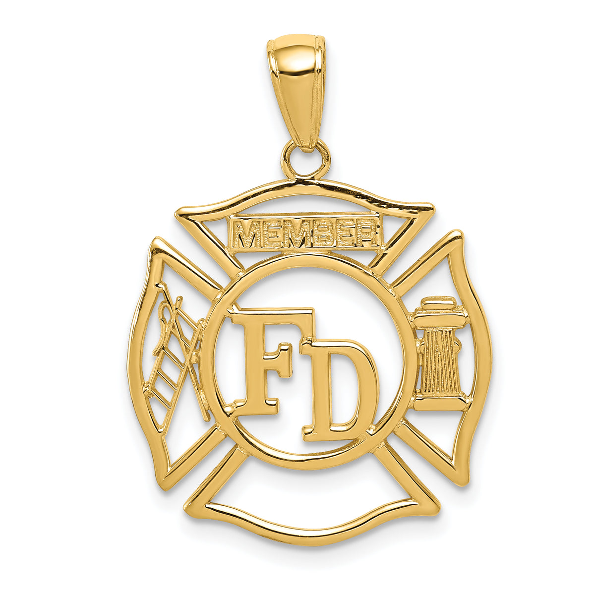 10k FD MEMBER in Shield Pendant