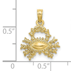 10K 3-D Cancer Zodiac Pendant