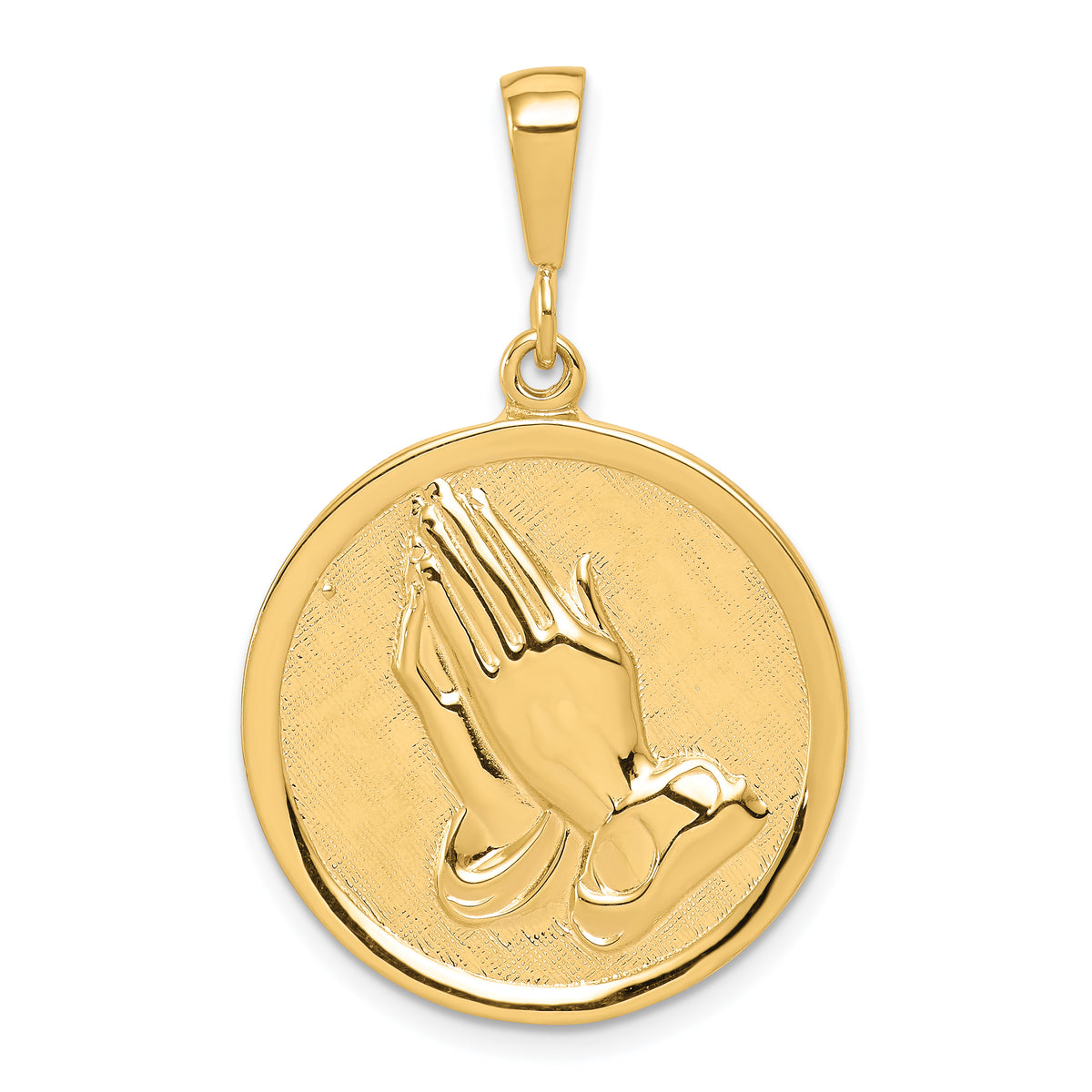 10k Praying Hands Reversible with Serenity Prayer Pendant