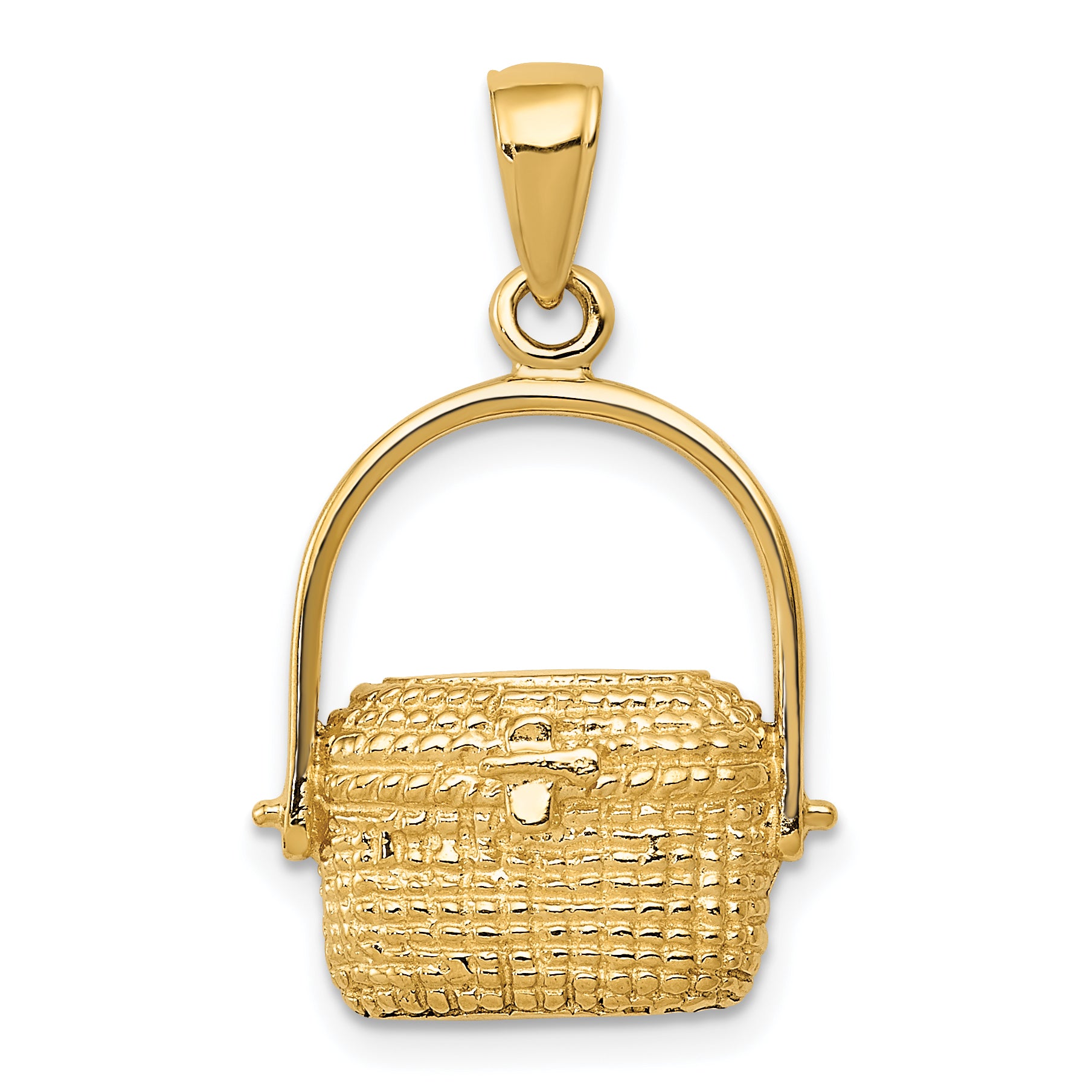 10k Large Nantucket Basket Pendant