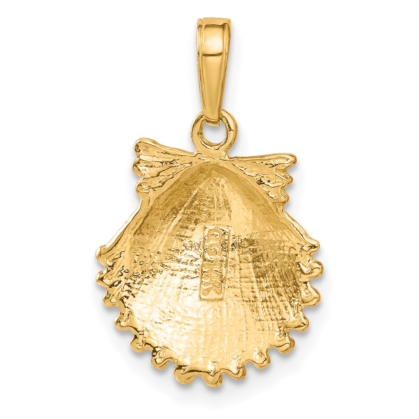 10k Scallop Shell Pendant