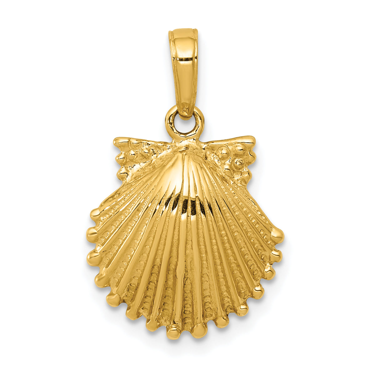 10k Scallop Shell Pendant