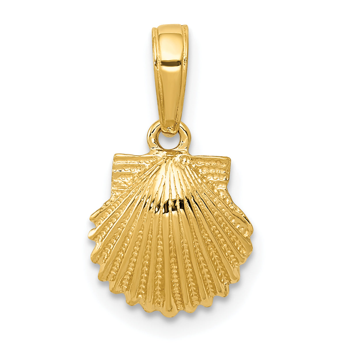 10k Scallop Shell Pendant