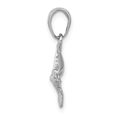 10k White Gold Hummingbird Charm