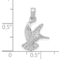 10k White Gold Hummingbird Charm