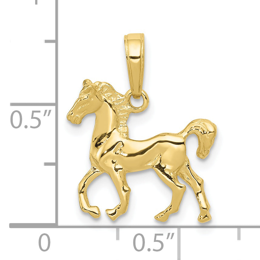 10k Standing Horse Pendant