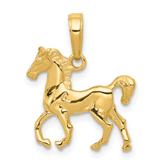 10k Standing Horse Pendant