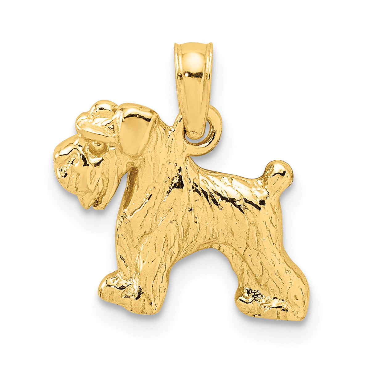 10k Schnauzer Dog Pendant