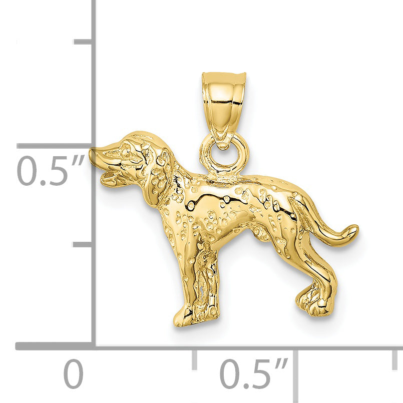 10k Dalmatian Dog Charm