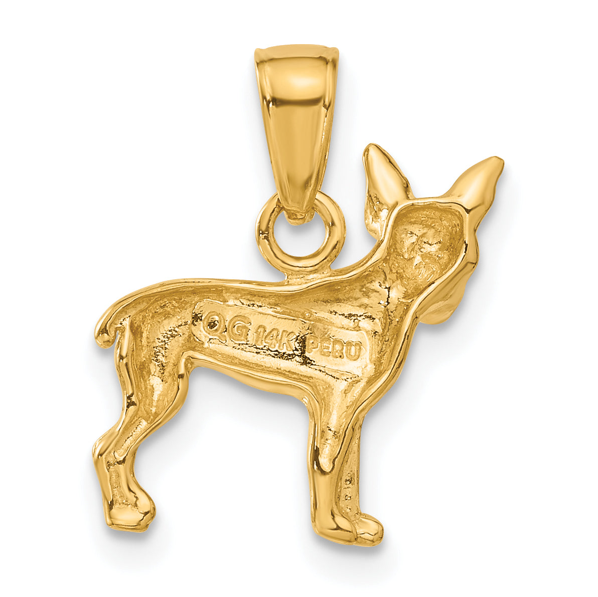 10K Chihuahua Dog Pendant